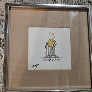 Framed Vintage William Egan Watercolour "The Grandfather"